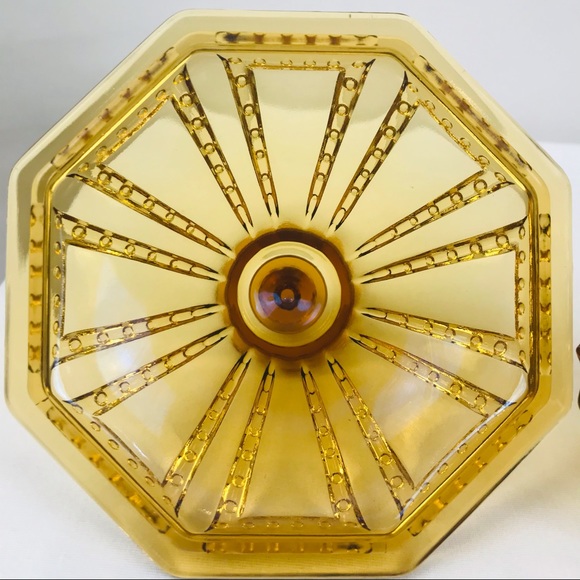Vintage Amber Imperial Glass Candy Dish - Picture 9 of 15